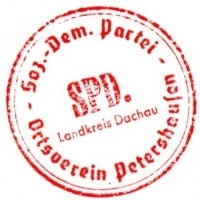 Original-Stempel des SPD-Ortsvereins Petershausen von 1947