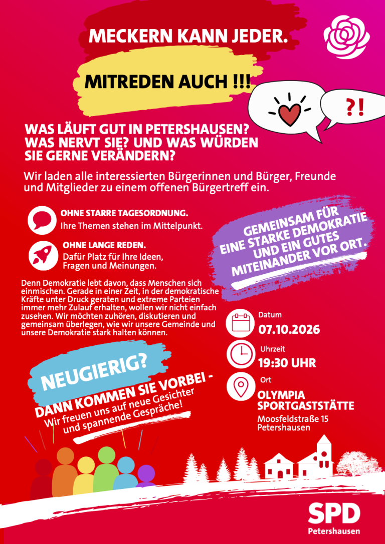 Bürgertreff am 7. Oktober